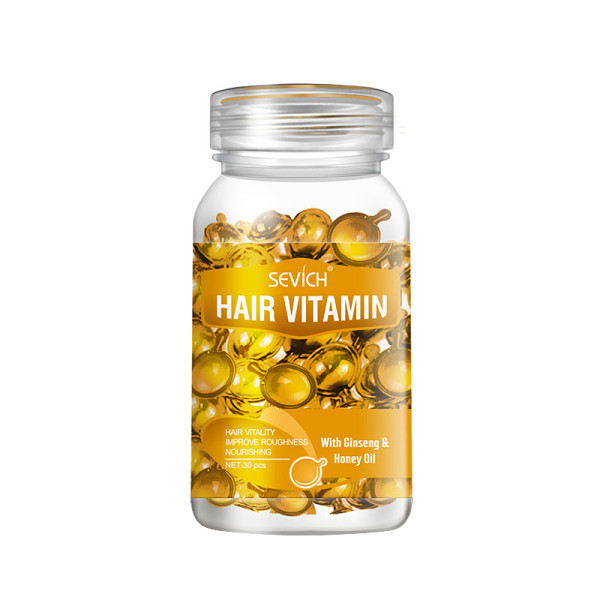 Витаминные капсулы для волос Sevich Hair Vitamin с женьшенем и экстрактом меда для питания ломких волос 30 шт оранжевые