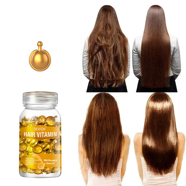Витаминные капсулы для волос Sevich Hair Vitamin с женьшенем и экстрактом меда для питания ломких волос 30 шт оранжевые