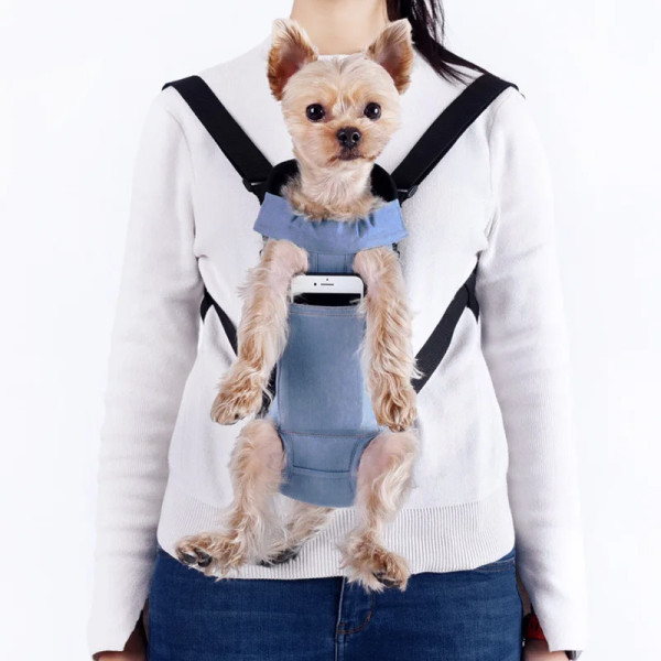 Рюкзак-кенгуру для животных SY210814 Light Jeans с карманом L