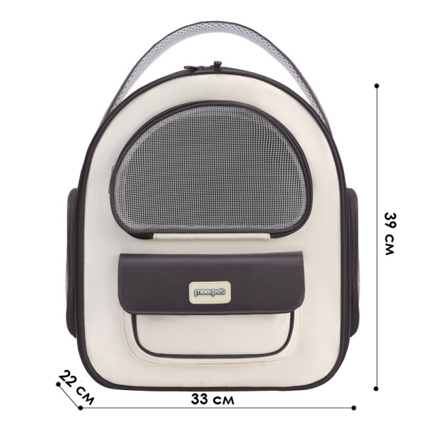 Рюкзак-переноска для животных кошек и собак Moorpet 242210 33*34*22 см Coffee