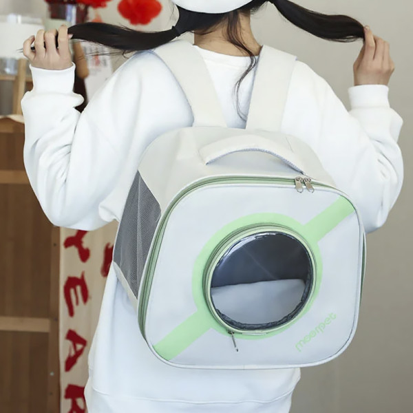 Рюкзак-переноска для кошек Taotaopets 241109 Window Green