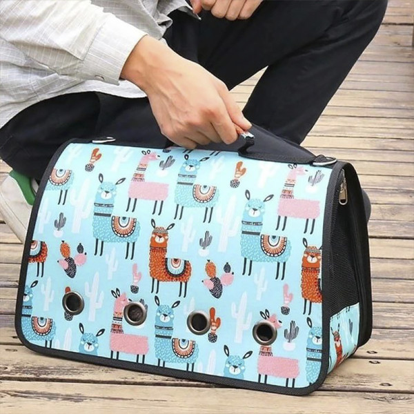 Сумка-переноска для котов и собак Taotaopets 246610 M Blue Alpaca