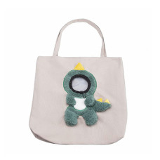 Сумка-переноска для кошек и собак 2404SXMJ3153 Динозавр холщовая Green M