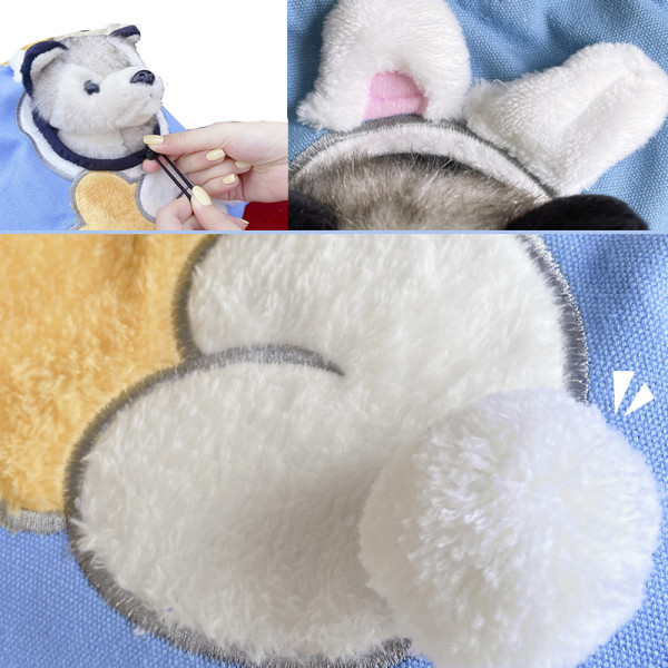 Сумка-переноска для кошек и собак 2404SXMJ3153 Кролик холщовая Blue L