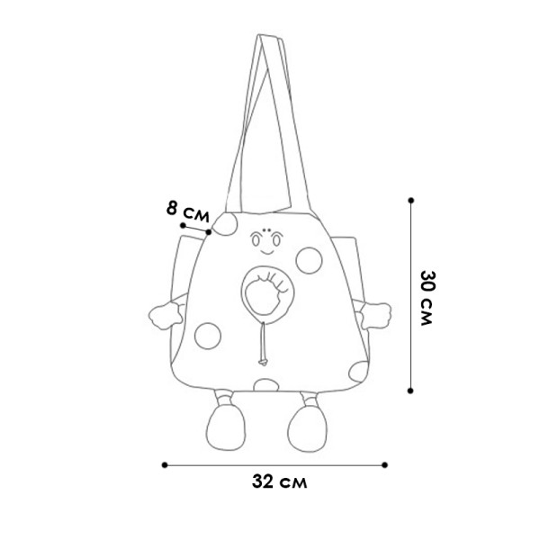 Сумка-переноска для кошек и собак 2404SXMJ3153 Сookies холщовая Brown M