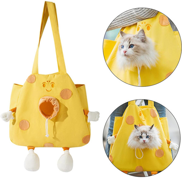 Сумка-переноска для кошек и собак 2404SXMJ3153 Сookies холщовая Yellow M