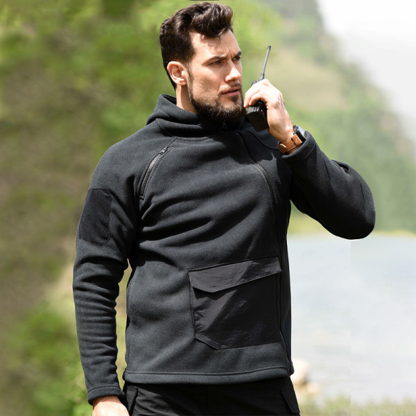 Тактическая флисовая толстовка Han-Wild HW021 Black S