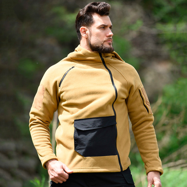 Тактическая флисовая толстовка Han-Wild HW021 Sand Khaki 3XL