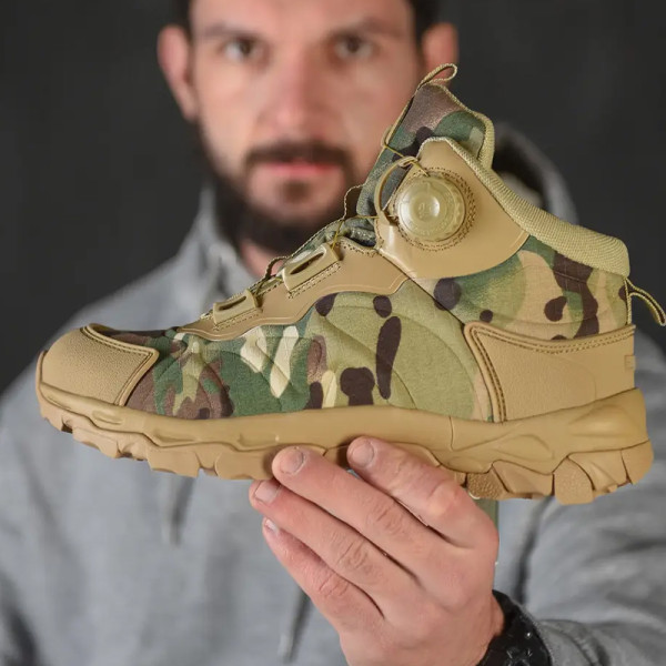 Ботинки тактические 661 автоматическая пряжка Camouflage CP 44