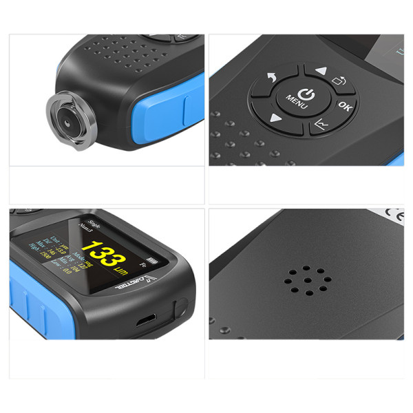 Толщиномер VDIAGTOOL VC-300 цветной экран определяет толщину ЛКП до 1500 мкм память замеров автоматически распознает тип подложки железо алюминий