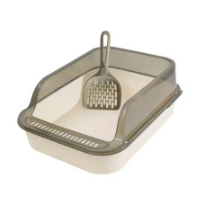 Туалет для кошек с лопаткой Taotaopets 221120 40*28*16 cm Beige