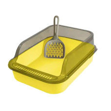 Туалет для кошек с лопаткой Taotaopets 221120 40*28*16 cm Yellow