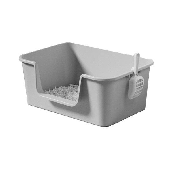 Туалет лоток для кошек с лопаткой Taotaopets 262207 Gray