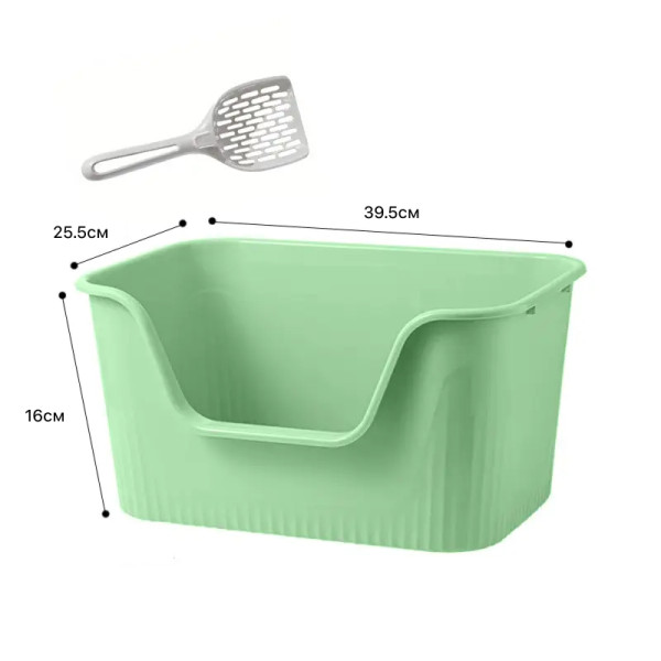 Туалет лоток для кошек с лопаткой Taotaopets 262207 Green