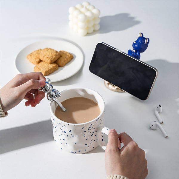 Подарочный кофейный набор Dedbbb чашка ложка подставка для телефона подарочная упаковка White