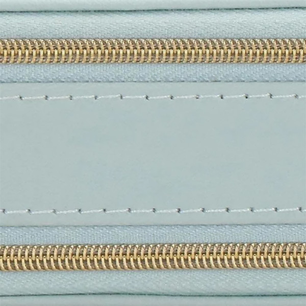 Шкатулка Casegrace SP-01167 для украшений и ювелирных изделий портативная с зеркалом и двойной молнией 11,5*8,5*5 см Blue