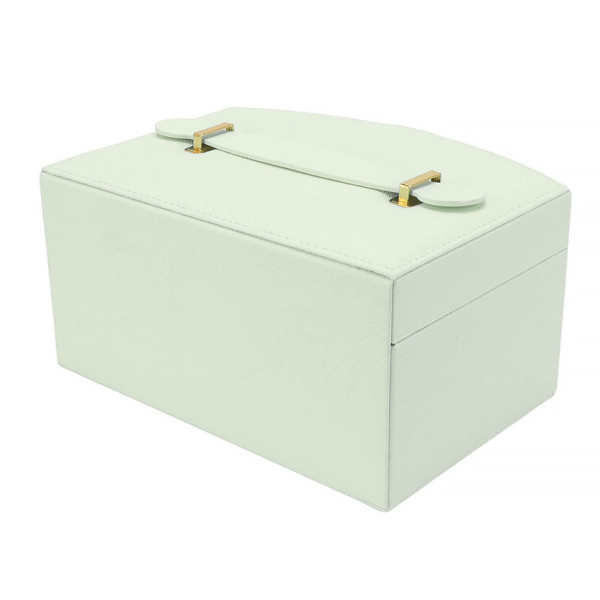 Шкатулка Casegrace SP-01245 для украшений и ювелирных изделий двохуровневая с зеркалом и ручкой 20*15*10 см Tiffany