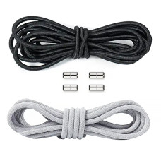 Эластичные шнурки для обуви с металлическими капсульными пряжками