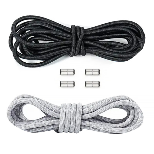 Эластичные шнурки для обуви с металлическими капсульными пряжками