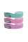 Набор резинок для фитнеса AOLIKES RB-3607 3шт Green+Pink+Violet